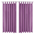 Vidaxl micro-satijnen gordijnen met lussen 140x245 cm lila 2 st