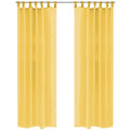 Vidaxl gordijnen voile 140x175 cm geel 2 st