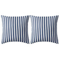 Vidaxl buitenkussens 45x45 cm gestreept marineblauw 2 st