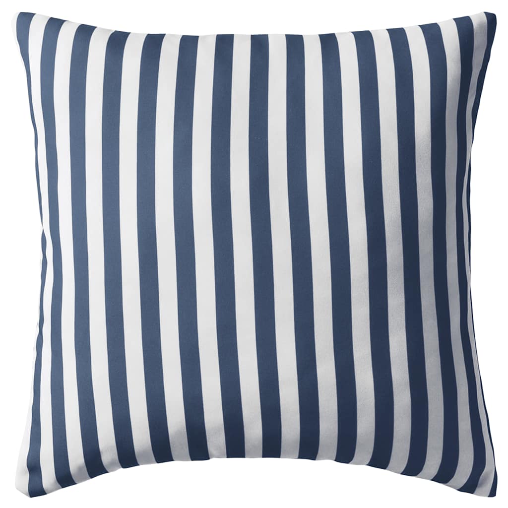 VidaXL Outdoor-Kissen 45x45 cm, gestreift, marineblau, 4 Stück