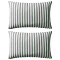 VidaXL Outdoor-Kissen 60x40 cm, gestreift, grau, 2 Stück