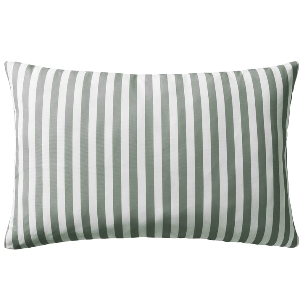 VidaXL Outdoor-Kissen 60x40 cm, gestreift, grau, 2 Stück