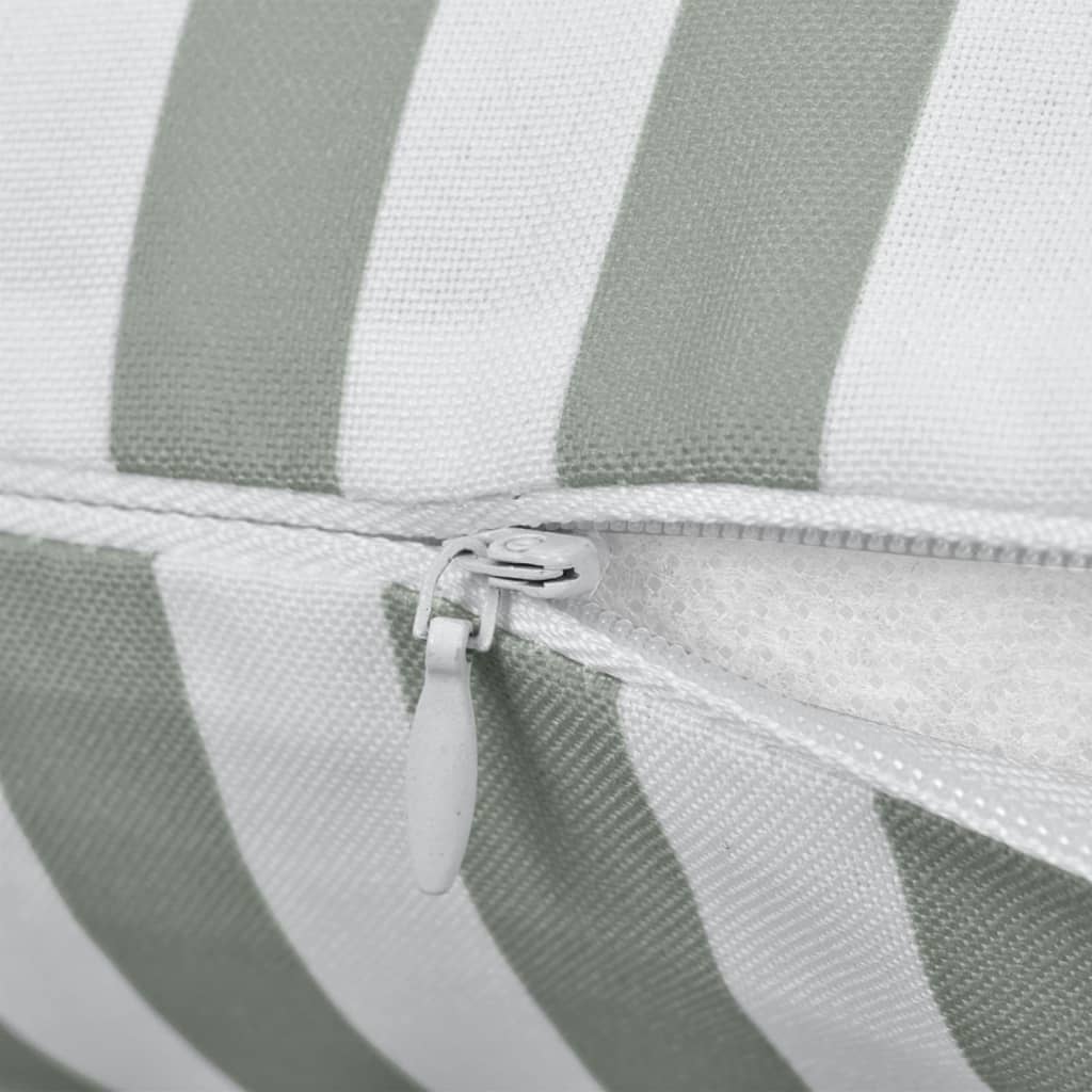 VidaXL Outdoor-Kissen 60x40 cm, gestreift, grau, 2 Stück