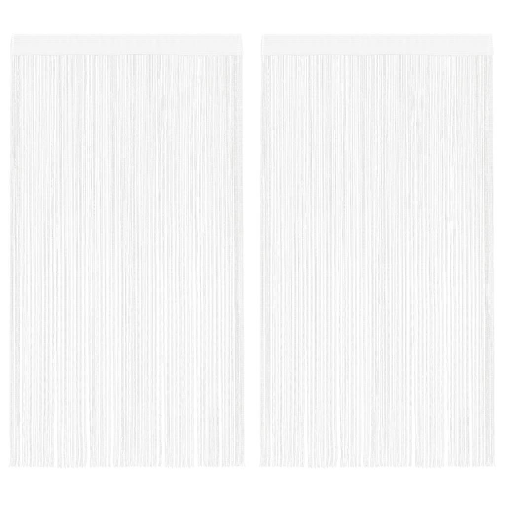 Vidaxxl -Drahtvorhänge 2 ST 140x250 cm Weiß