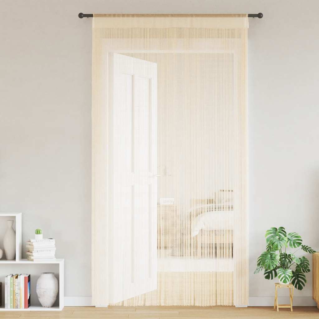 VidaXL Fadenvorhänge 140x250 cm Creme 2 Stück