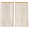 VidaXL Fadenvorhänge 140x250 cm Beige 2 Stück