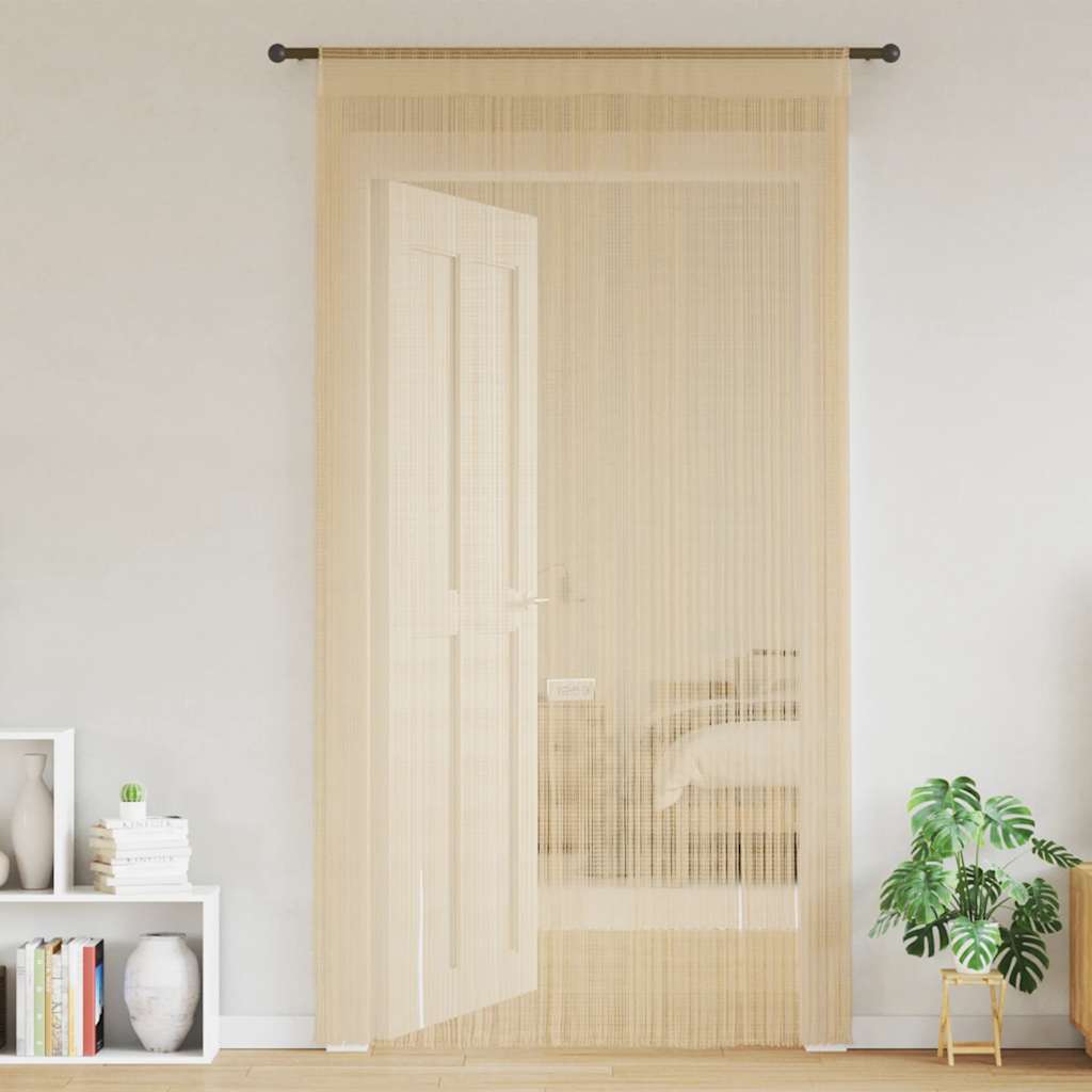 VidaXL Fadenvorhänge 140x250 cm Beige 2 Stück