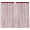 Vidaxl dradengordijnen 100x250 cm wijnrood 2 st