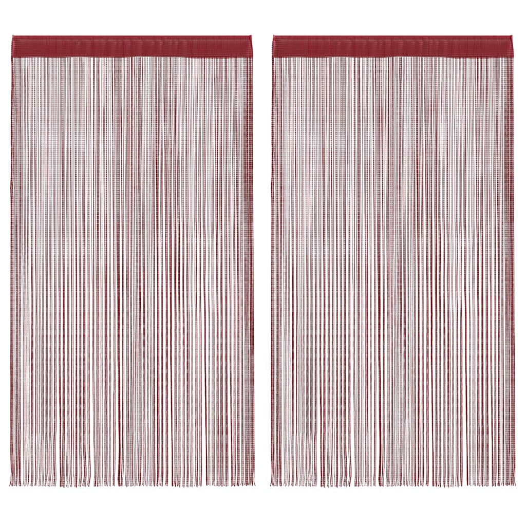 Vidaxl draadgordijnen 140x250 cm wijnrood 2 st