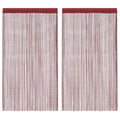 Vidaxl draadgordijnen 140x250 cm wijnrood 2 st