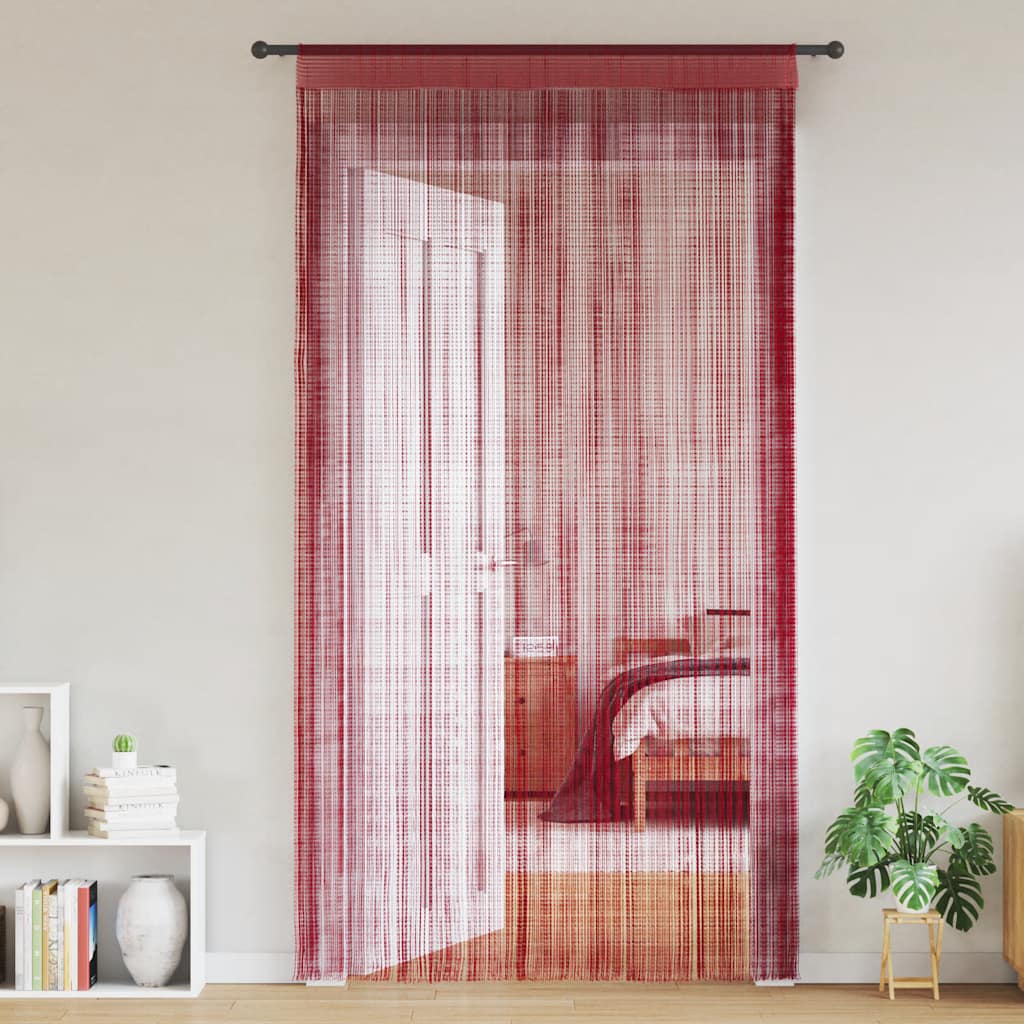 Vidaxl draadgordijnen 140x250 cm wijnrood 2 st