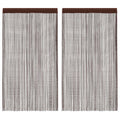 Vidaxl draadgordijnen 100x250 cm bruin 2 st
