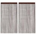 VidaXL Fadenvorhänge 140x250 cm Braun 2 Stück