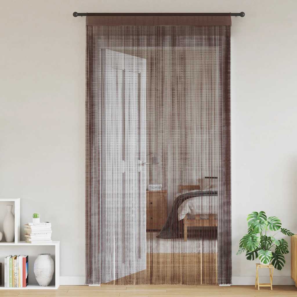 VidaXL Fadenvorhänge 140x250 cm Braun 2 Stück