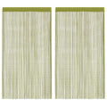 Vidaxl draadgordijnen 140x250 cm groen 2 st