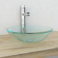 VIDAXL WASCHBECKEN HARTGLAS 42 cm Transparent