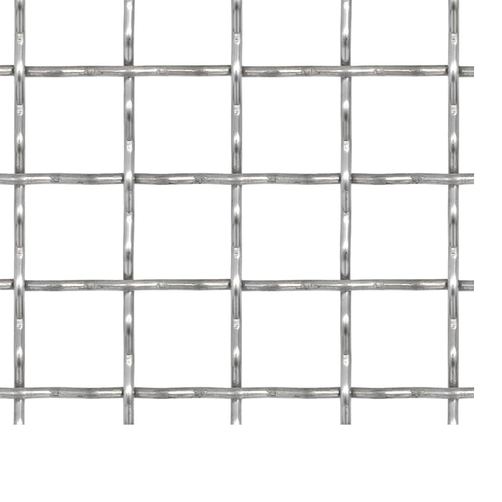 Vidaxl draadhek geweven gaas 50x50 cm 21x21x2,5 mm roestvrij staal