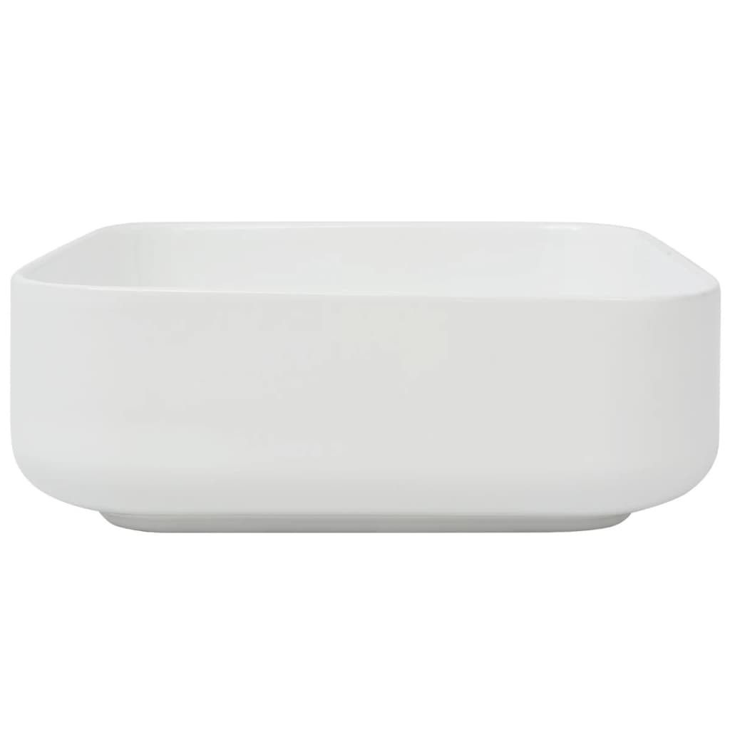 VIDAXL WASHBAIN Quadratische weiße 39x39x13,5 cm Keramik