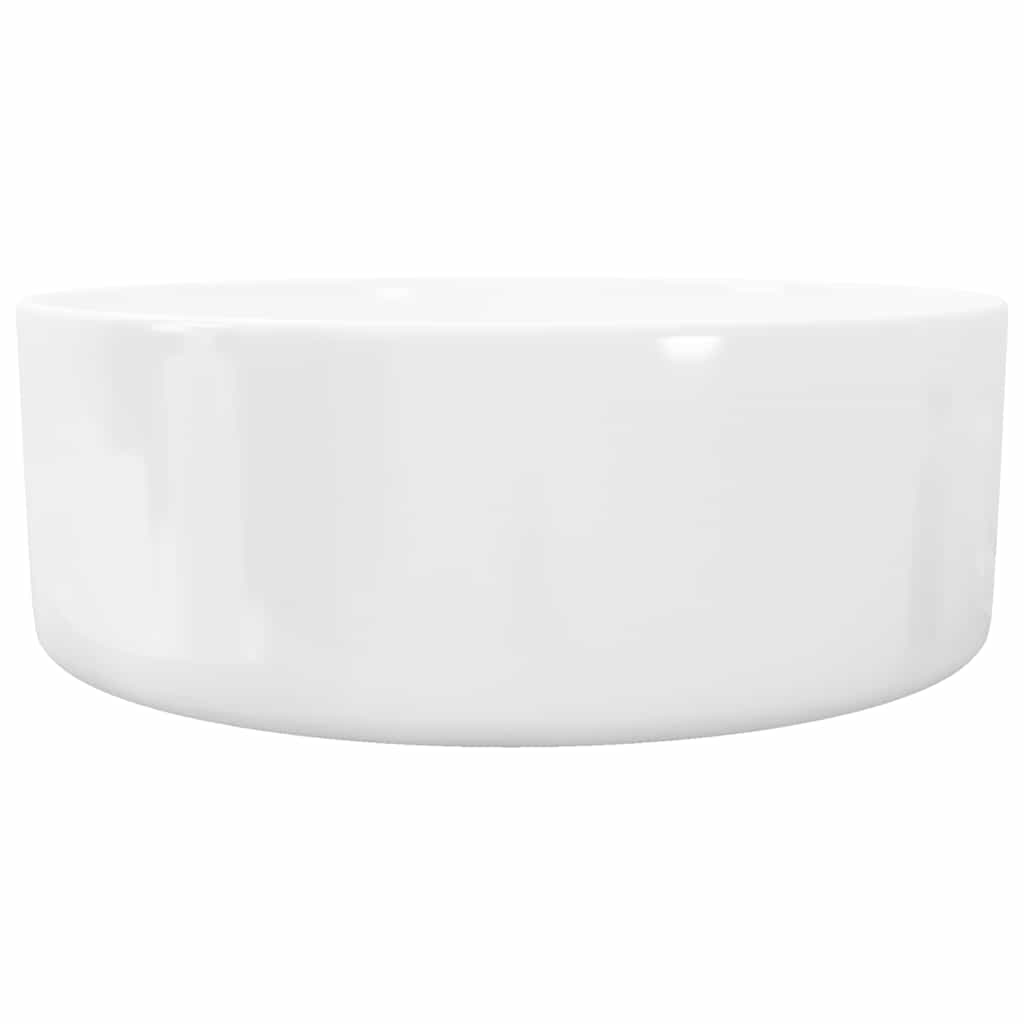 Vidaxl wastafel rond wit 40x15 cm keramiek