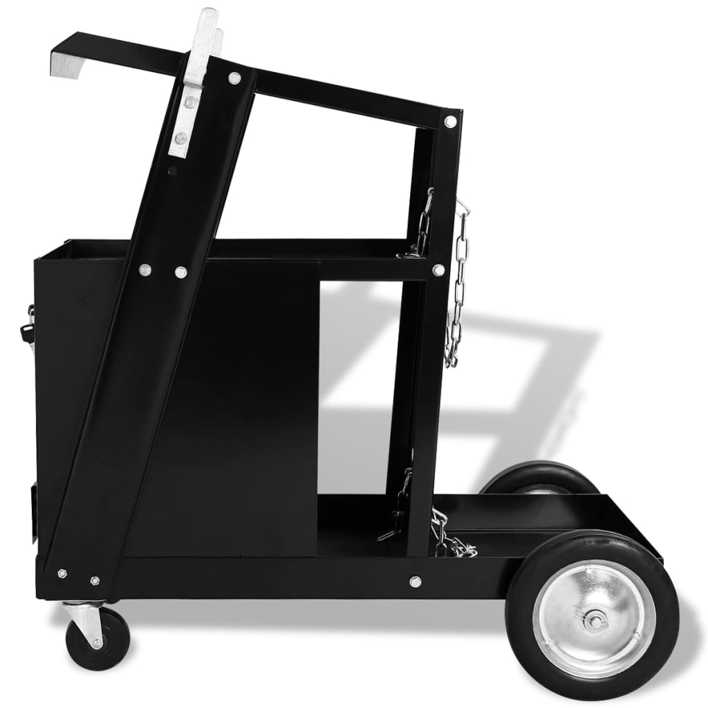 Vidaxl Lastwagen mit 4 schwarzen Gleitschienen