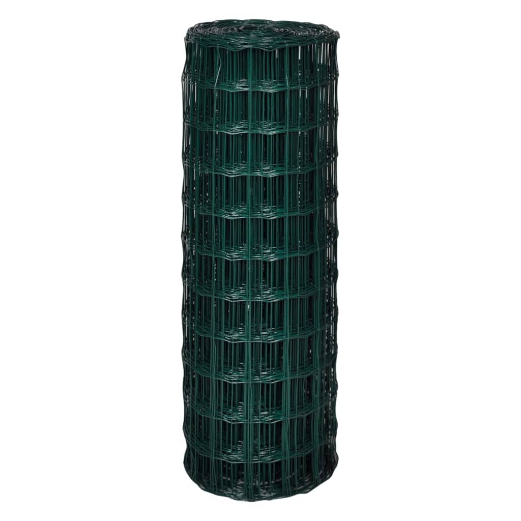 Vidaxx Zaun 25x1,7 m Stahlgrün