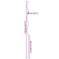 Vidaxl plantenstok spiraal 110 cm gegalvaniseerd staal 20 st
