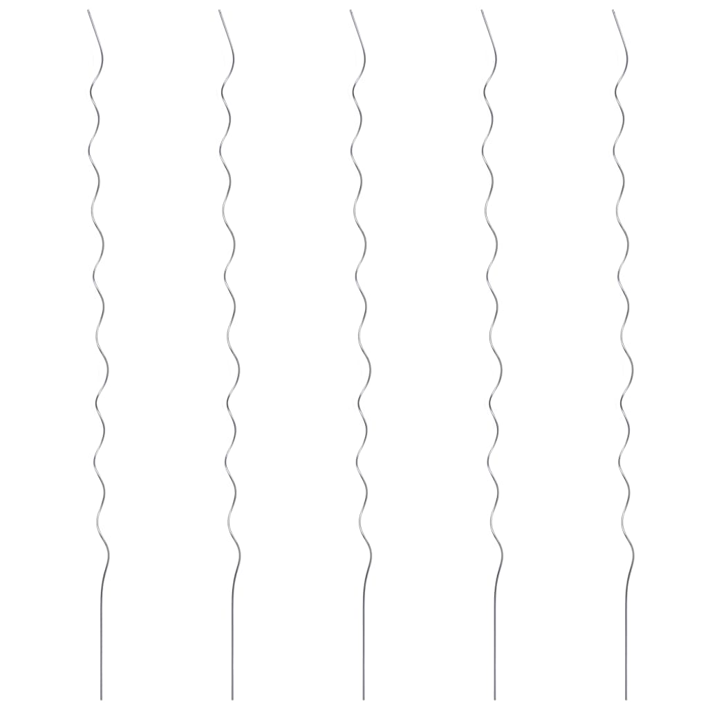 Vidaxl plantenstok spiraal 110 cm gegalvaniseerd staal 5 st