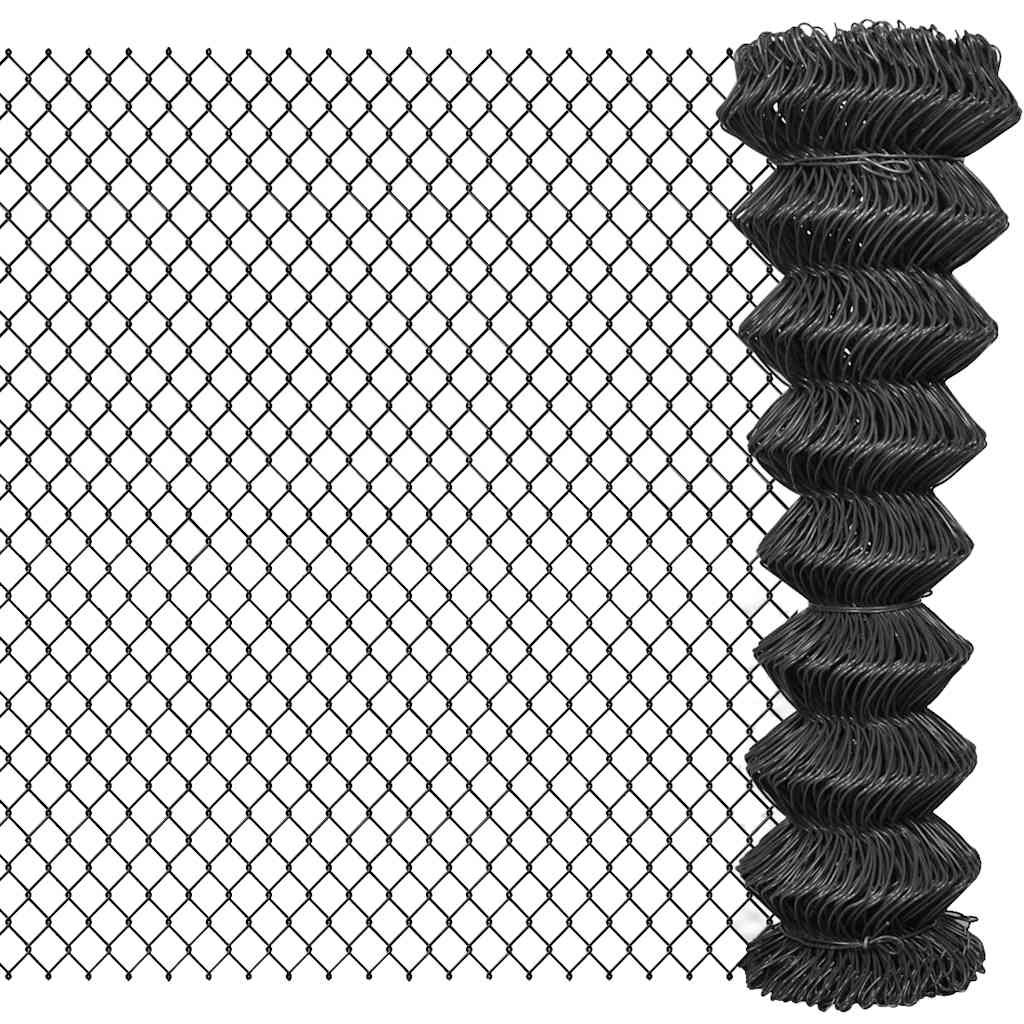 Vidaxxl -Netzzaun 15x1,5 m Stahlgrau