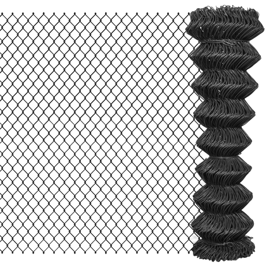 Vidaxxl -Netzzaun 25x1,5 m Stahlgrau