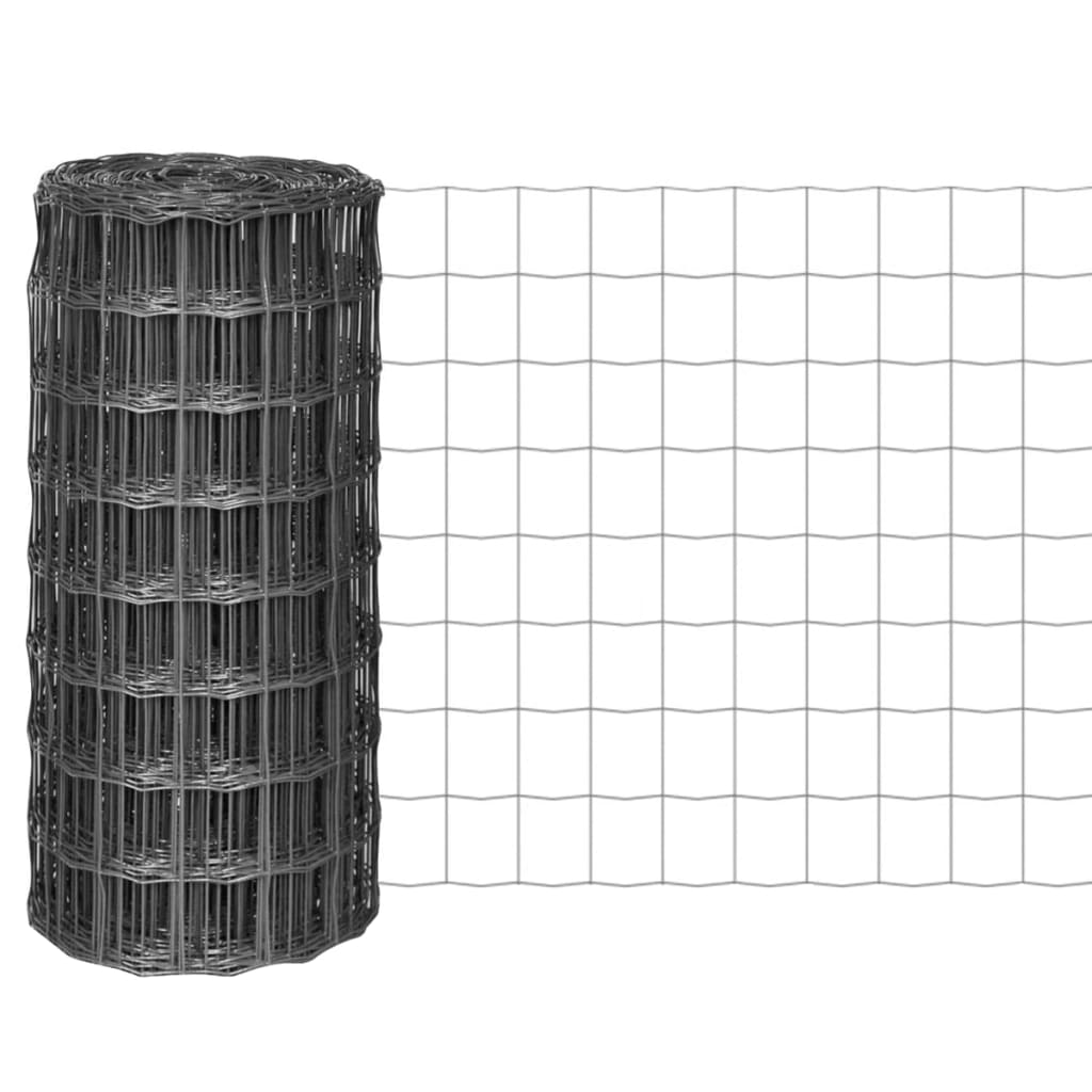 VidaXL Euro-Zaun 10x0,8 m Stahlgrau