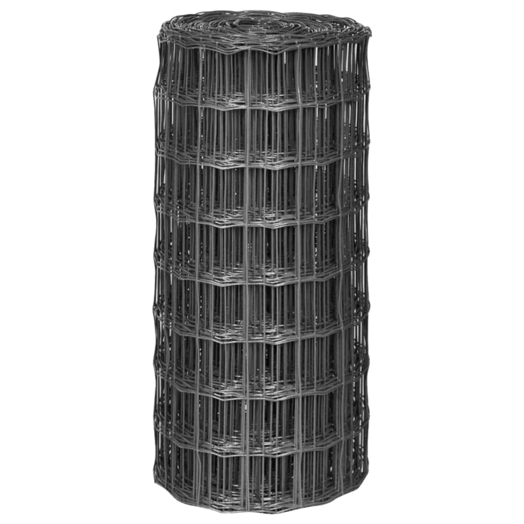 VidaXL Euro-Zaun 10x0,8 m Stahlgrau