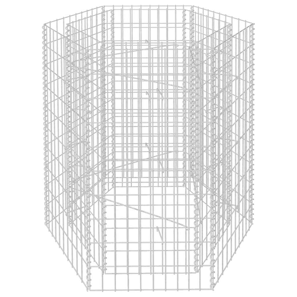 VidaXL Gabionen-Pflanzeneinsatz, sechseckig, 100 x 90 x 100 cm