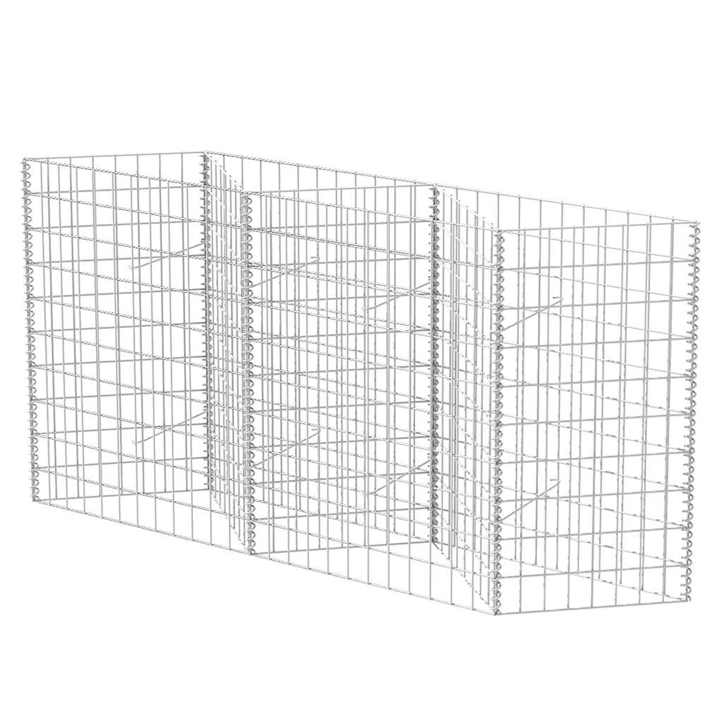 Vidaxl gabion mand 120x30x100 cm gegalvaniseerd staal