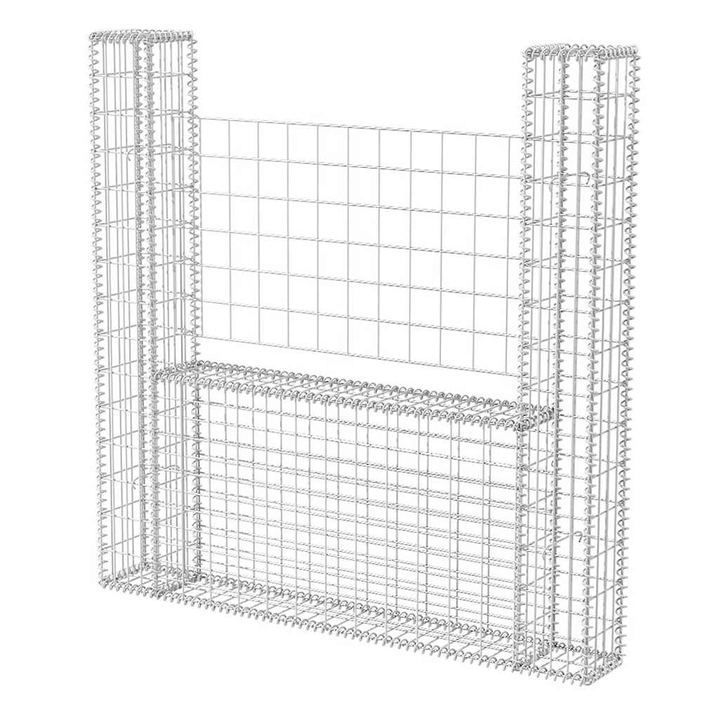Vidaxx Gabionenkorb U-förmig 160x20x150 cm Stahl