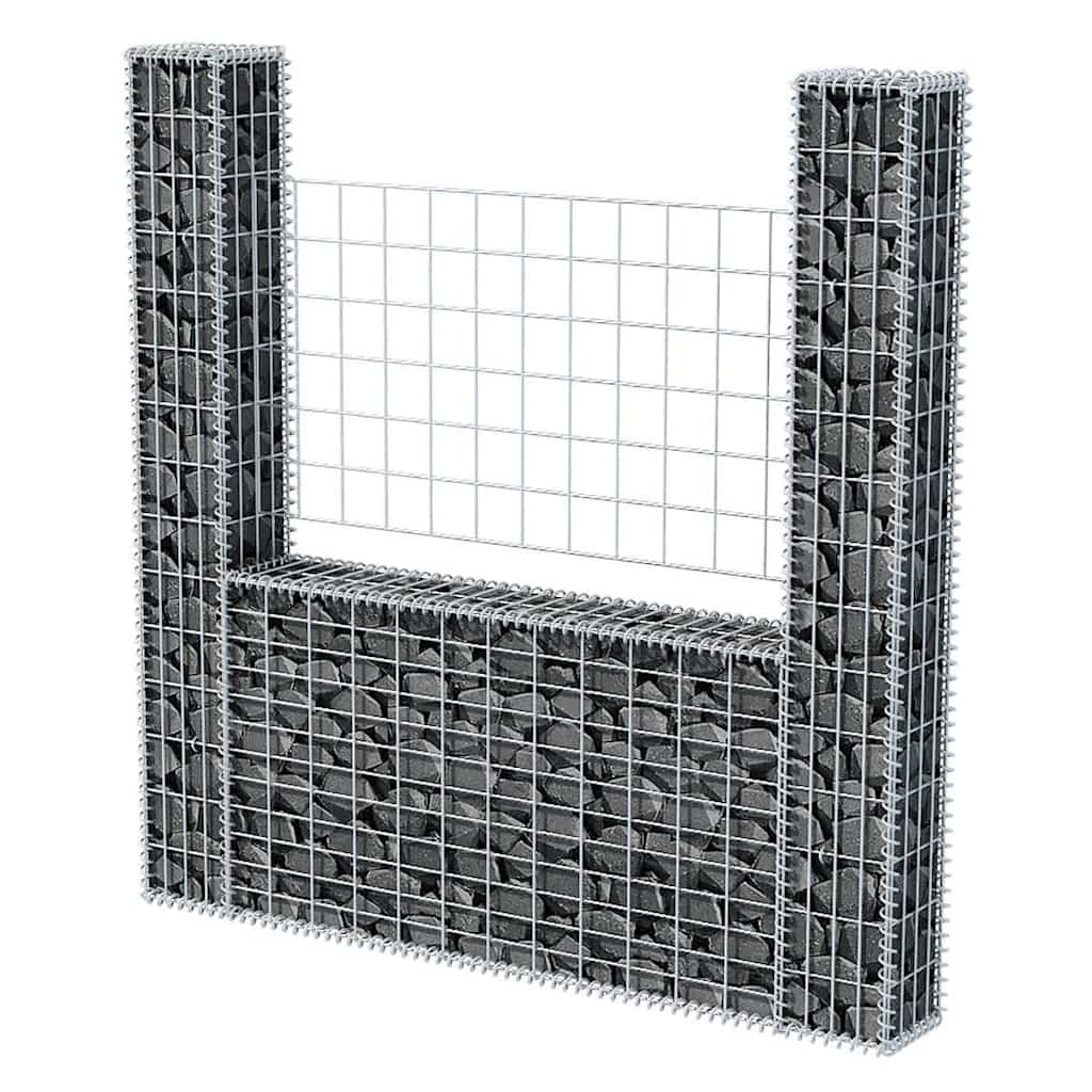 Vidaxx Gabionenkorb U-förmig 160x20x150 cm Stahl