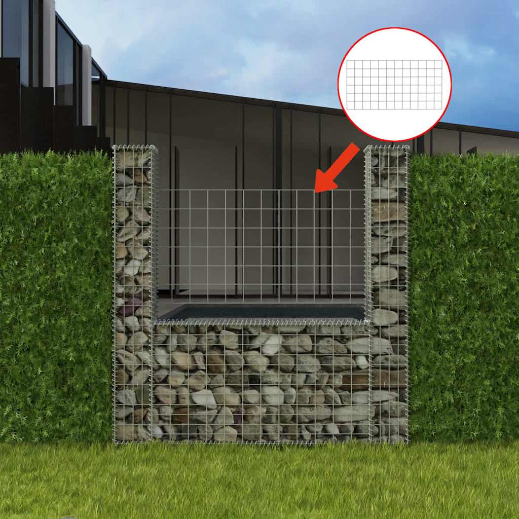 Vidaxx Gabionenkorb U-förmig 160x20x150 cm Stahl