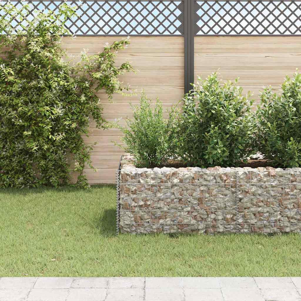 Vidaxl gabion plantenbak verhoogd 360x90x50 cm staal