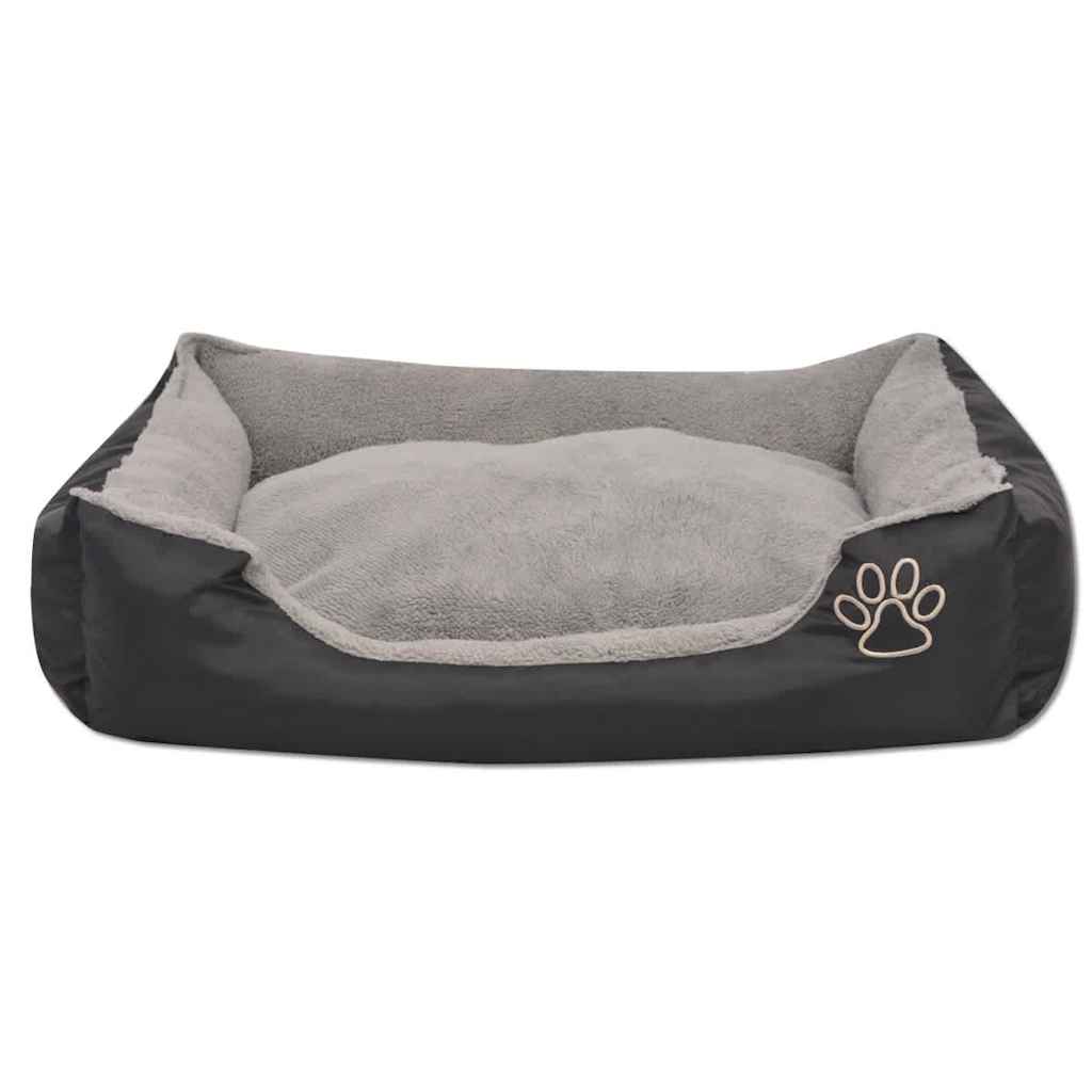VidaXL Hundebett mit gepolstertem Kissen, Größe XXL, Schwarz