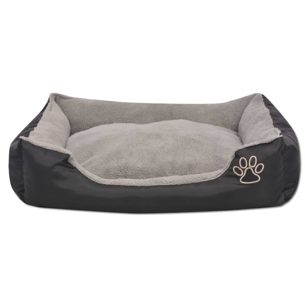 VidaXL Hundebett mit gepolstertem Kissen, Größe XXL, Schwarz
