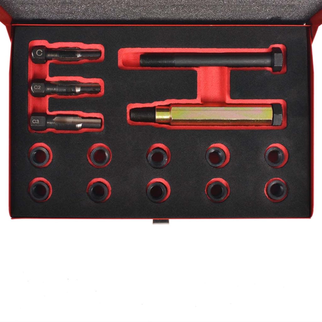 VidaXL Glühkerzenkabel-Reparatursatz M10 x 1,0 mm 15-teilig