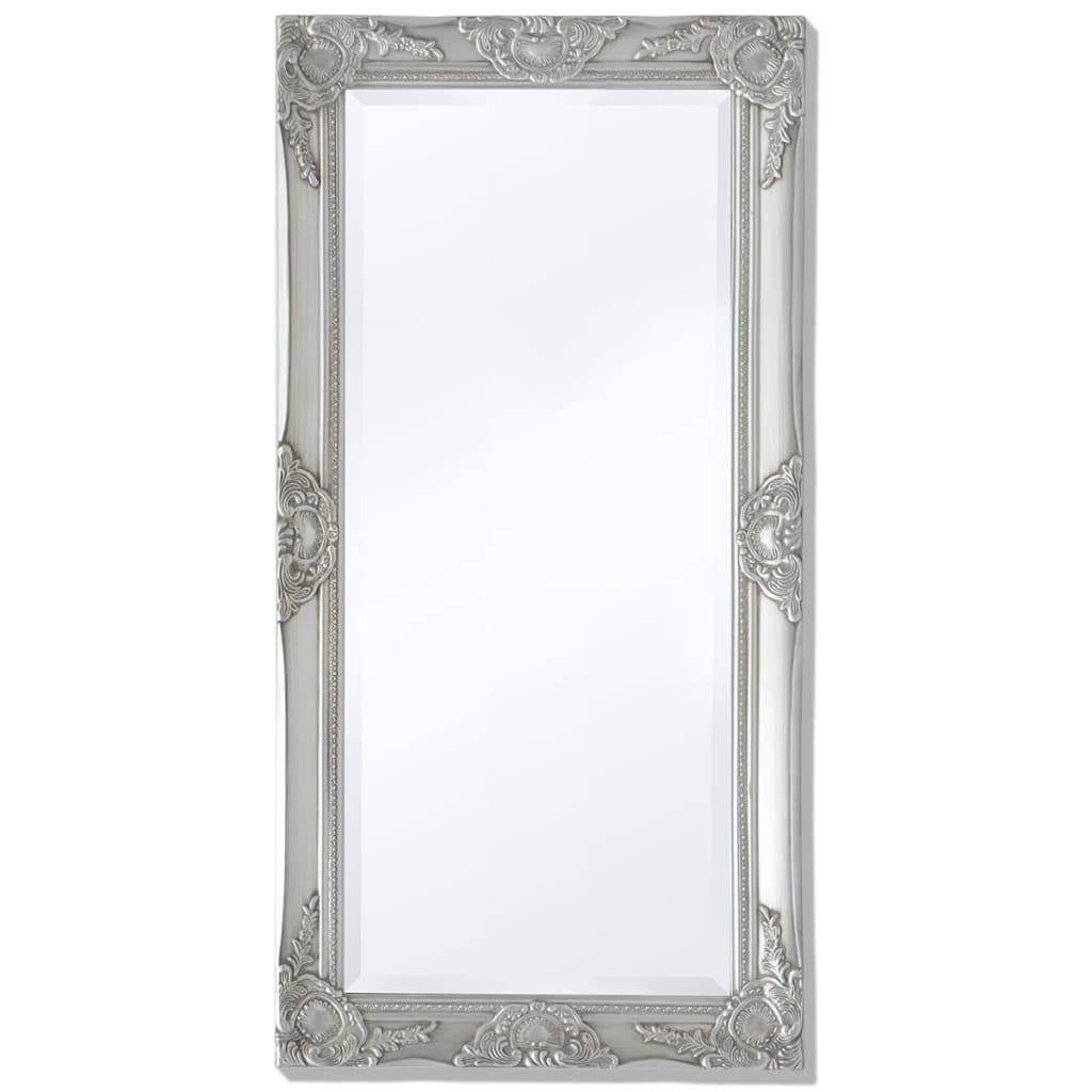 VidaXL Wandspiegel Barock 100 x 50 cm Silber