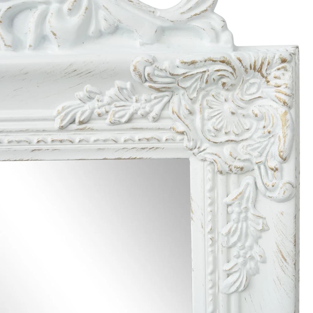 VIDAXL Spiegelklar Barockstil 160x40 cm Weiß