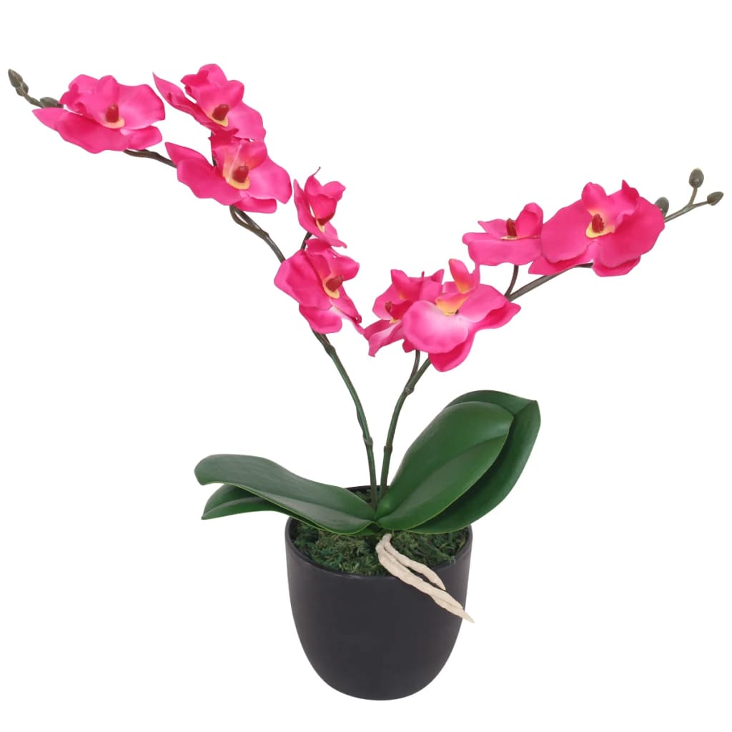 VidaXL Künstliche Orchidee mit Topf, 30 cm, Rot