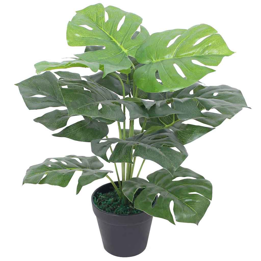 VidaXL Künstliche Pflanze mit Topf Monstera 45 cm Grün