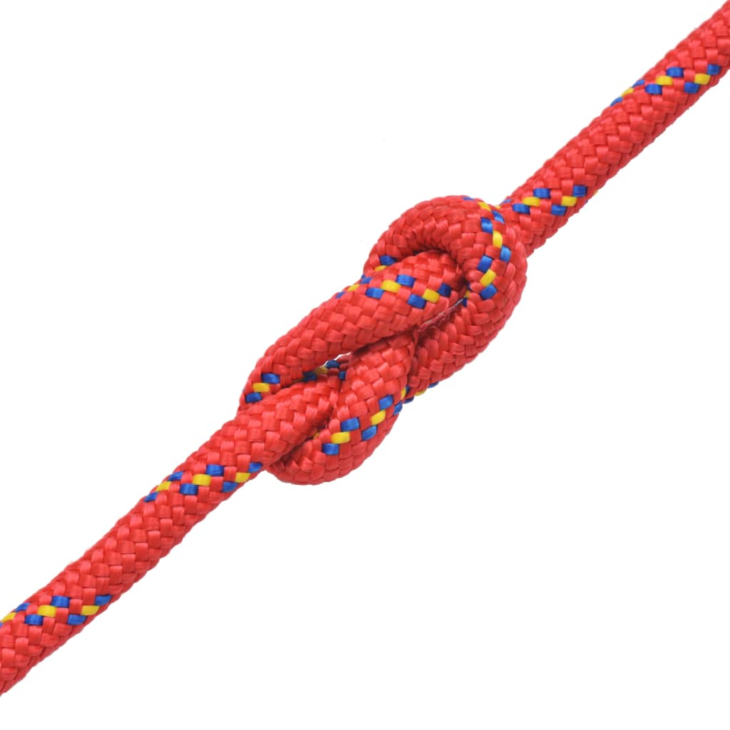 Vidaxl boot touw 8 mm 100 m polypropyleen rood