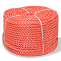 VidaXL gedrehtes Seil 10 mm 100 m Polypropylen Orange