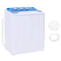 Vidaxl mini wasmachine met dubbele trommel 5,6 kg