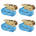 VidaXL Zurrgurte 0,8 Tonnen 6 m x 25 mm Blau 4 Stück