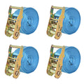 VidaXL Zurrgurte 2 Tonnen 6 m x 38 mm Blau 4 Stück