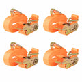 VidaXL Spanngurte 0,4 Tonnen 6 m x 25 mm Orange 4 Stück